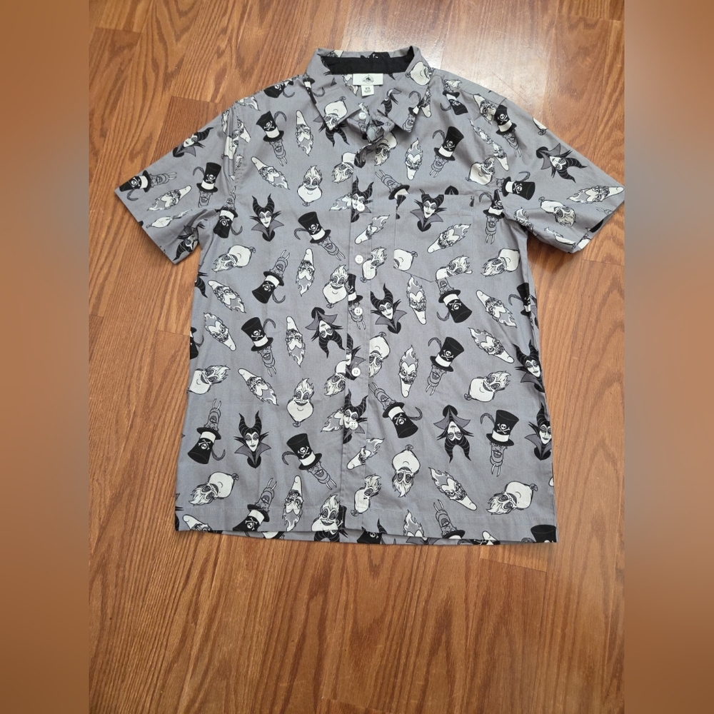 Disney Black and White Character Print Men's Shirt